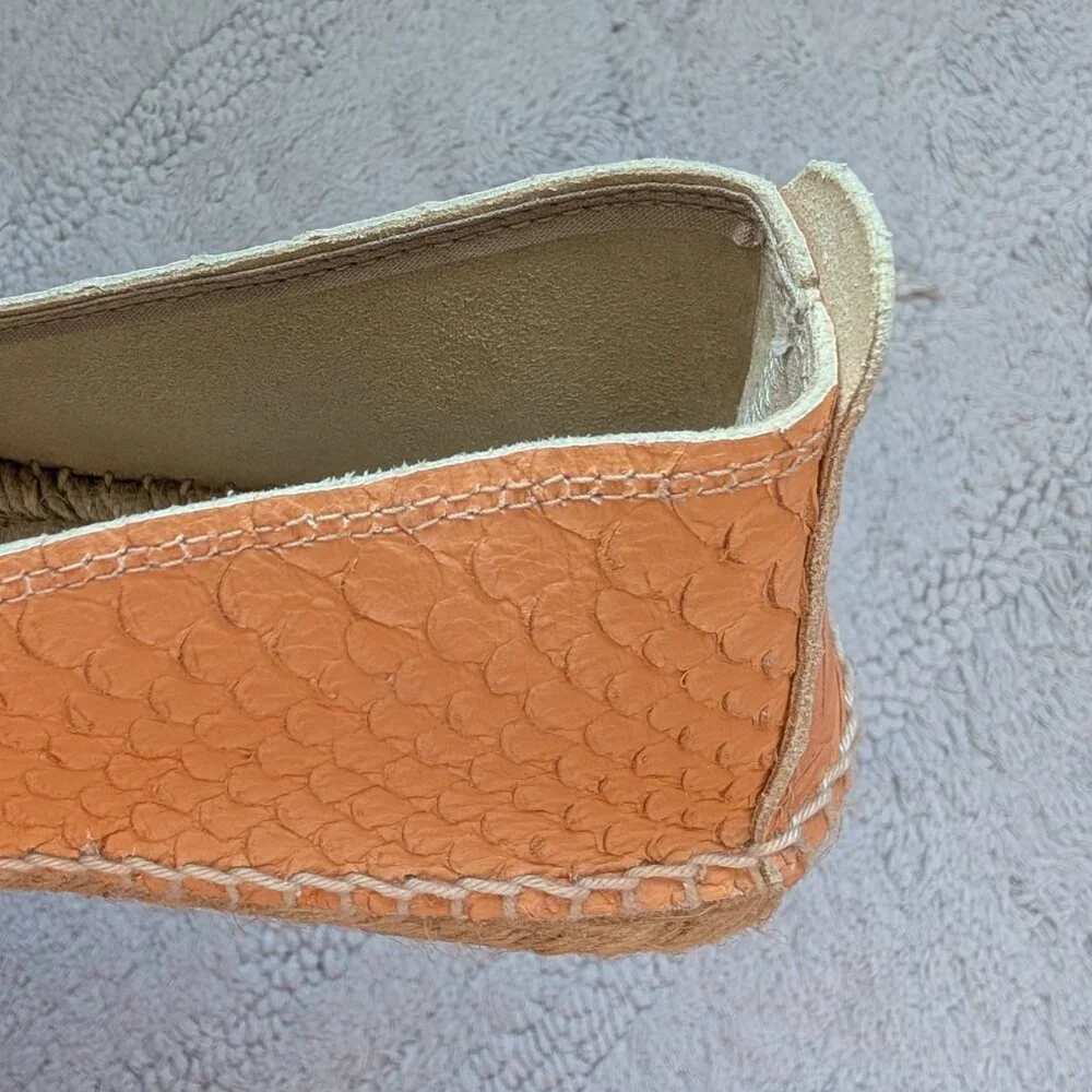NWT Manebi Amazonia Embossed Leather Espadrilles in Pastel Rose (size: 6)